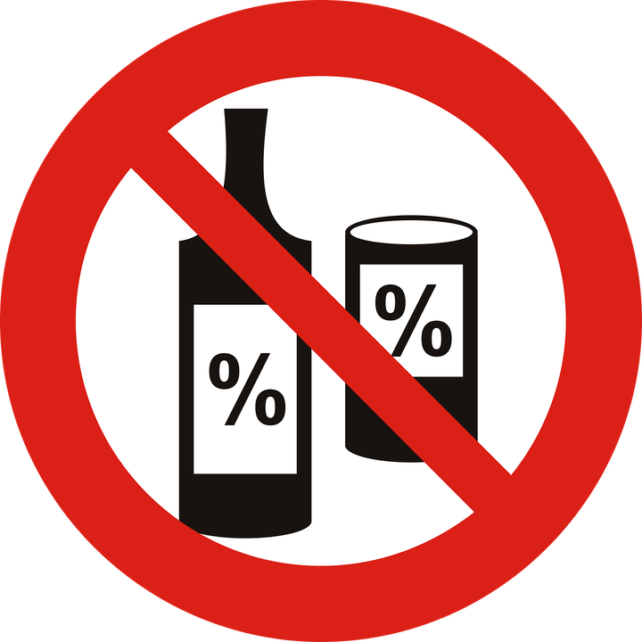 Ablehnung des Alkoholbildes