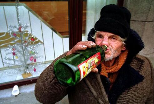 Traktion in Richtung Alkohol und seiner Behandlung